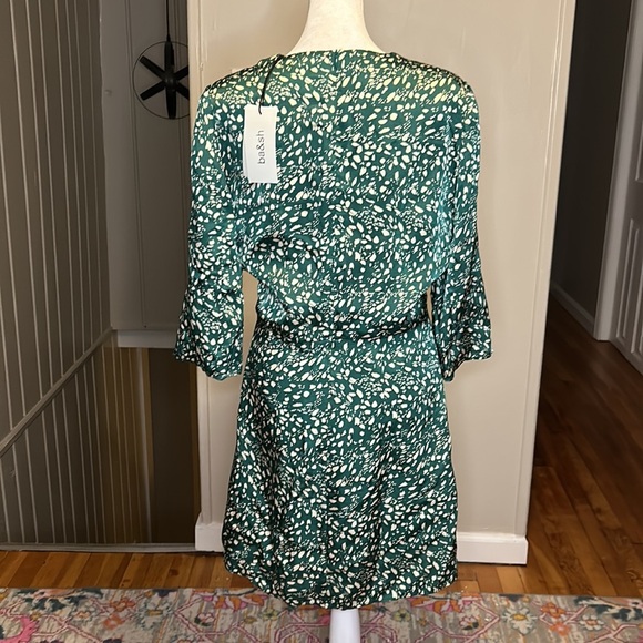 Ba&sh Erika Dress in Green Dot NWT Size 2, Medium - Picture 6 of 12